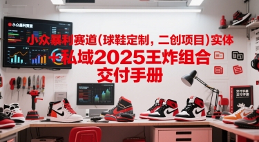 小众暴利赛道(球鞋定制，二创项目)实体+私域2025王炸组合  交付手册跨境课程-外贸教程-精品网课-电商运营课库课堂