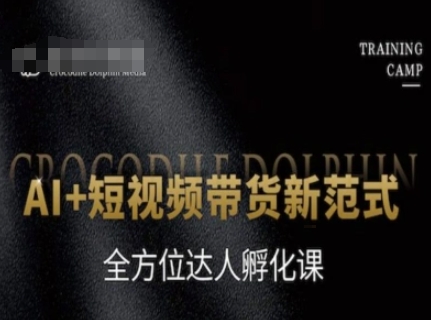 AI+短视频带货新范式，全方位达人孵化课跨境课程-外贸教程-精品网课-电商运营课库课堂