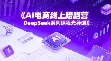 AI电商线上陪跑营，DeepSeek系列课程先导课跨境课程-外贸教程-精品网课-电商运营课库课堂