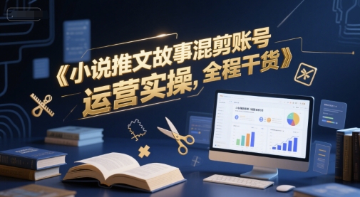 小说推文故事混剪账号运营实操，全程干货跨境课程-外贸教程-精品网课-电商运营课库课堂