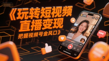玩转短视频直播变现，把握视频号金风口跨境课程-外贸教程-精品网课-电商运营课库课堂