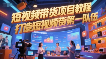 短视频带货项目教程，打造短视频带货第一队伍跨境课程-外贸教程-精品网课-电商运营课库课堂