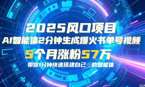 AI智能体2分钟一键生成爆火书单号原创视频，5个月涨粉57w，带你零代码1分钟搭建智能体跨境课程-外贸教程-精品网课-电商运营课库课堂