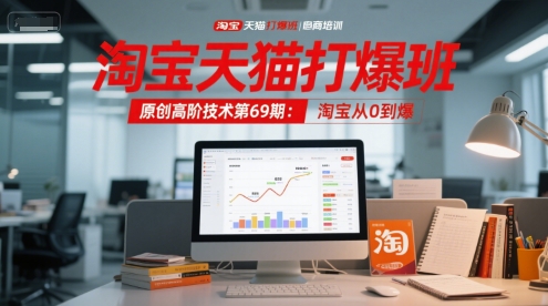 淘宝天猫打爆班原创高阶技术第69期：淘宝从0到爆跨境课程-外贸教程-精品网课-电商运营课库课堂