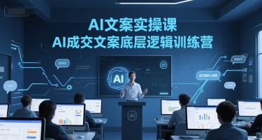 AI文案实操课，AI成交文案底层逻辑训练营跨境课程-外贸教程-精品网课-电商运营课库课堂
