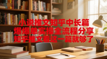 小说推文知乎中长篇爆单实操全流程分享，知乎推文看这一篇就够了跨境课程-外贸教程-精品网课-电商运营课库课堂