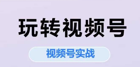 玩转视频号，视频号实战系列课跨境课程-外贸教程-精品网课-电商运营课库课堂