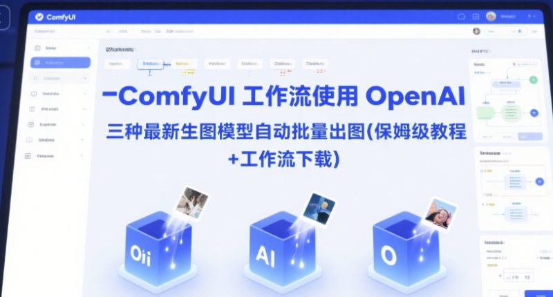 ComfyUI 工作流使用 OpenAI 三种最新生图模型自动批量出图(保姆级教程+工作流下载)跨境课程-外贸教程-精品网课-电商运营课库课堂