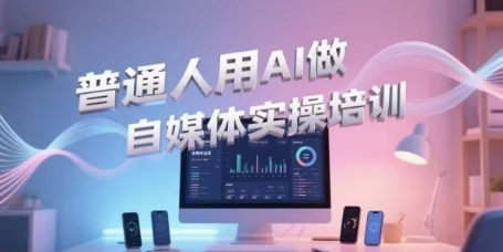 普通人用AI做自媒体实操培训，普通人一个人用ai做自媒体，视频制作、短视频引流、直播带货，轻松入门跨境课程-外贸教程-精品网课-电商运营课库课堂