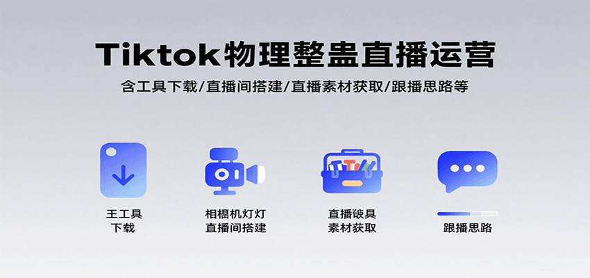 Tiktok物理整蛊直播运营，包含工具下载/直播间搭建/直播素材获取/跟播思路等跨境课程-外贸教程-精品网课-电商运营课库课堂