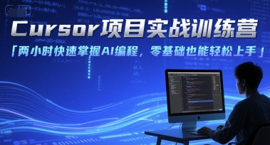 Cursor项目实战训练营，两小时快速掌握AI编程，零基础也能轻松上手跨境课程-外贸教程-精品网课-电商运营课库课堂