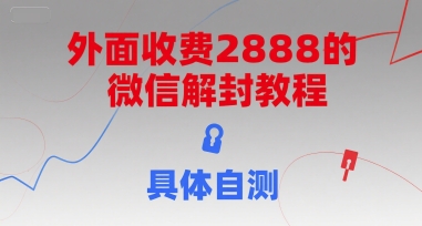 外面收费2888的微信解封教程，具体自测跨境课程-外贸教程-精品网课-电商运营课库课堂