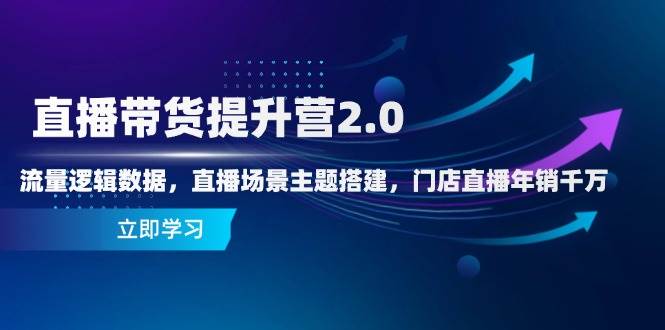 直播带货提升营2.0：流量逻辑数据，直播场景主题搭建，门店直播年销千万跨境课程-外贸教程-精品网课-电商运营课库课堂