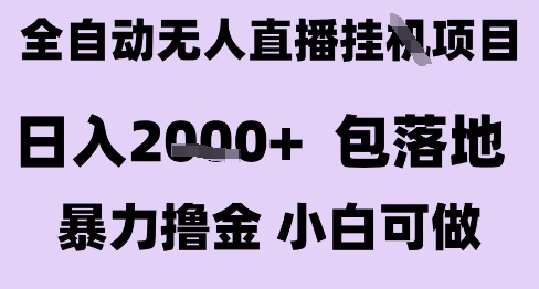 最新全自动抖音无人直播挂G项目，日入2k+ 包落地暴力撸金，小白可做跨境课程-外贸教程-精品网课-电商运营课库课堂