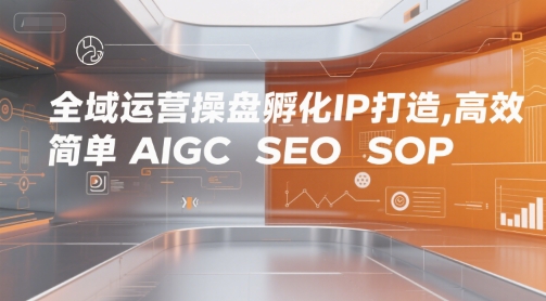 全域运营操盘孵化IP打造，高效 简单 AIGC SEO SOP跨境课程-外贸教程-精品网课-电商运营课库课堂