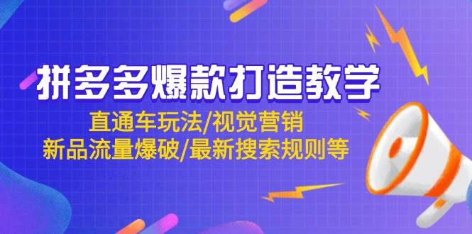 拼多多爆款打造教学：直通车玩法/视觉营销/新品流量爆破/最新搜索规则等跨境课程-外贸教程-精品网课-电商运营课库课堂
