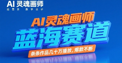 AI灵魂画师，蓝海赛道，条条作品几十W播放，爆款不断跨境课程-外贸教程-精品网课-电商运营课库课堂