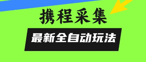 携程信息采集全自动玩法，0风控，无脑开干跨境课程-外贸教程-精品网课-电商运营课库课堂