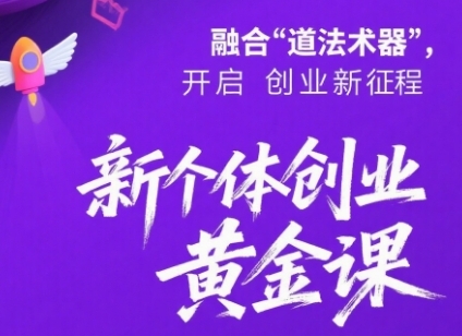 新个体创业黄金课：道法术器四维抢占2025红利跨境课程-外贸教程-精品网课-电商运营课库课堂