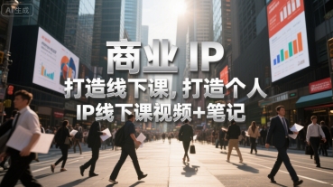 商业IP打造线下课，打造个人 IP线下课视频+笔记跨境课程-外贸教程-精品网课-电商运营课库课堂