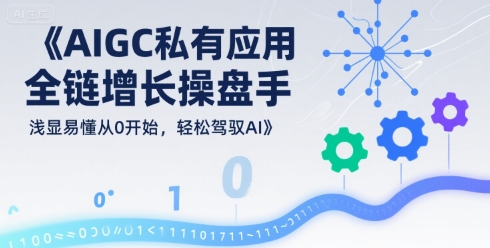 AIGC私有化应用全链增长操盘手，浅显易懂从0开始，轻松驾驭AI跨境课程-外贸教程-精品网课-电商运营课库课堂