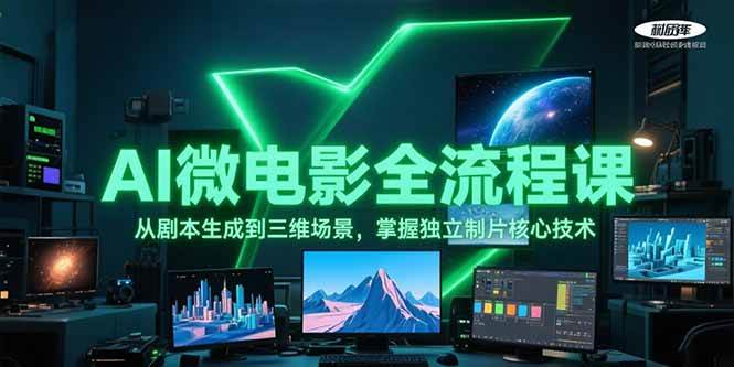 AI微电影全流程课，从剧本生成到三维场景，掌握独立制片核心技术跨境课程-外贸教程-精品网课-电商运营课库课堂