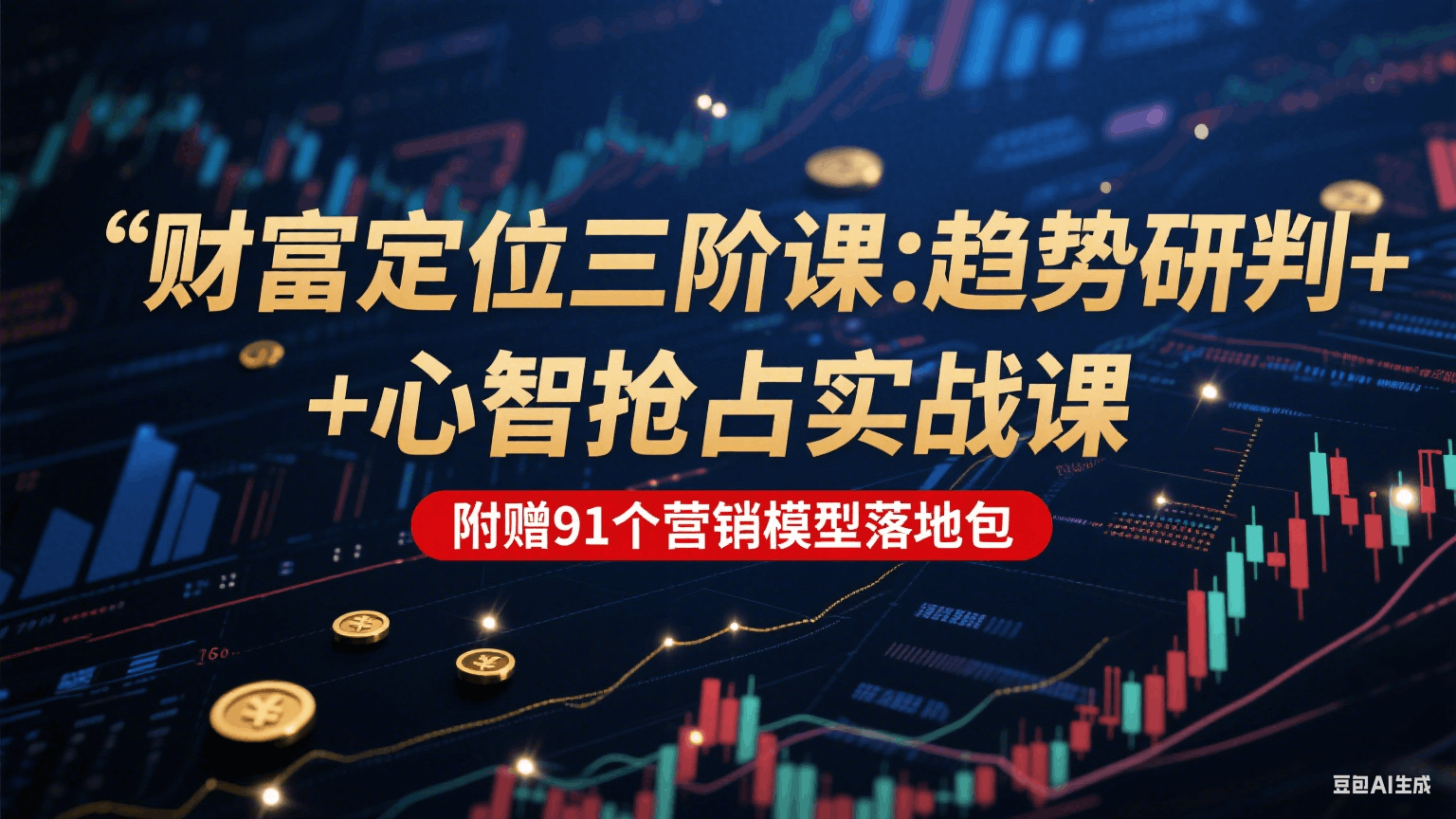 财富定位三阶：趋势研判 + 心智抢占实战课，附赠91个营销模型落地包跨境课程-外贸教程-精品网课-电商运营课库课堂
