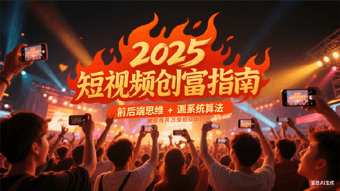 2025短视频创富指南，前后端思维 + 系统算法，教你月入过万变现路径跨境课程-外贸教程-精品网课-电商运营课库课堂