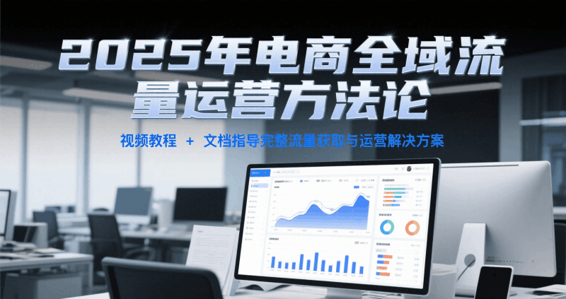 2025年电商全域流量运营方法论，视频教程+文档指导完整流量获取与运营解决方案跨境课程-外贸教程-精品网课-电商运营课库课堂