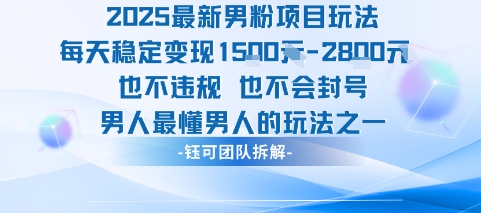 2025最新男粉项目玩法每天变现1k+也不违规也不会封号男人最懂男人的玩法跨境课程-外贸教程-精品网课-电商运营课库课堂