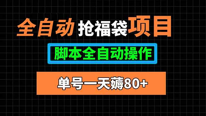 全自动抢福袋项目，单号一天80+脚本全自动操作跨境课程-外贸教程-精品网课-电商运营课库课堂