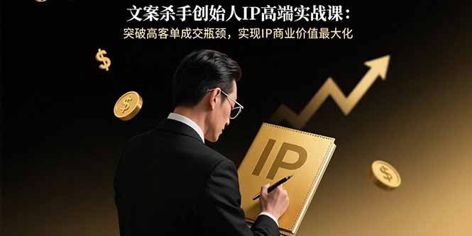 文案杀手创始人IP高端实战课：突破高客单成交瓶颈，实现IP商业价值最大化跨境课程-外贸教程-精品网课-电商运营课库课堂