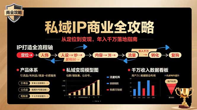 私域IP商业全攻略，从定位到变现，年入千万落地指南跨境课程-外贸教程-精品网课-电商运营课库课堂