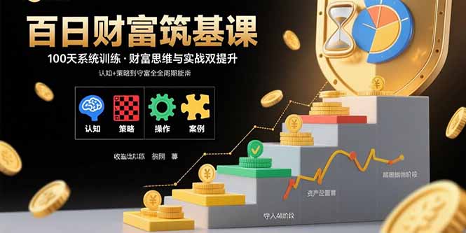 百日财富筑基课：认知+策略+实操+案例拆解  实现从创富到守富全周期能力跨境课程-外贸教程-精品网课-电商运营课库课堂
