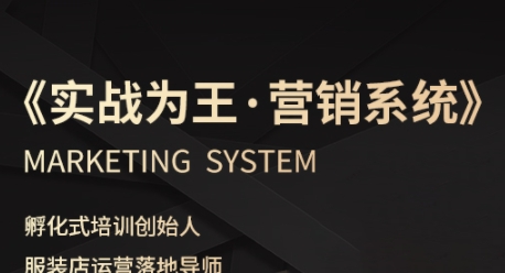 服装老板必修课《实战为王-营销系统》实现业绩被动式增长跨境课程-外贸教程-精品网课-电商运营课库课堂
