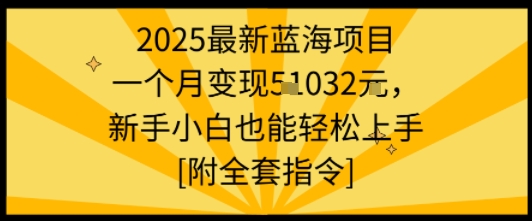2025最新蓝海项目一个月变现1w+新手小白也能轻松上手【附全套指令】跨境课程-外贸教程-精品网课-电商运营课库课堂