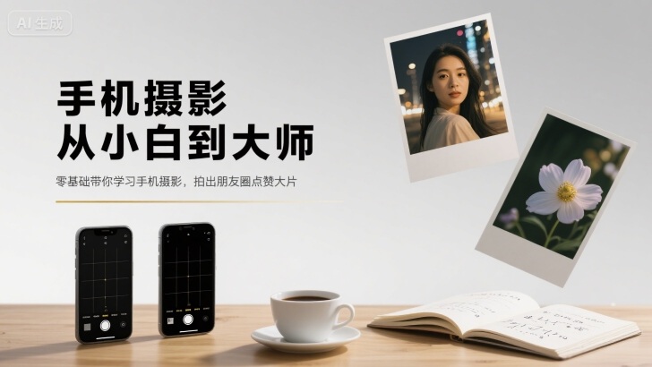 手机摄影从小白到大师,零基础带你学习手机摄影,拍出朋友圈点赞大片跨境课程-外贸教程-精品网课-电商运营课库课堂