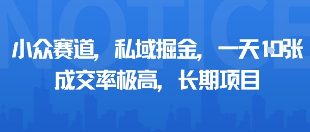 小众赛道,私域掘金,一天多张,成交率极高,长期项目跨境课程-外贸教程-精品网课-电商运营课库课堂