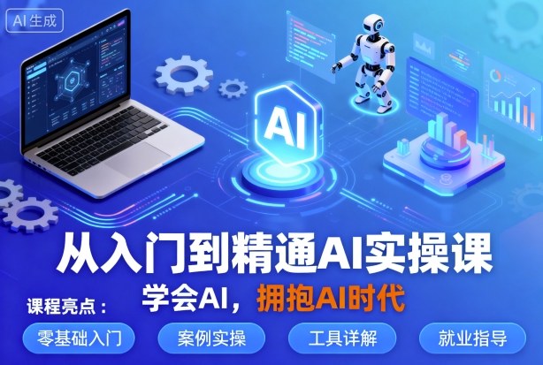 从入门到精通AI实操课，学会AI，拥抱AI时代跨境课程-外贸教程-精品网课-电商运营课库课堂