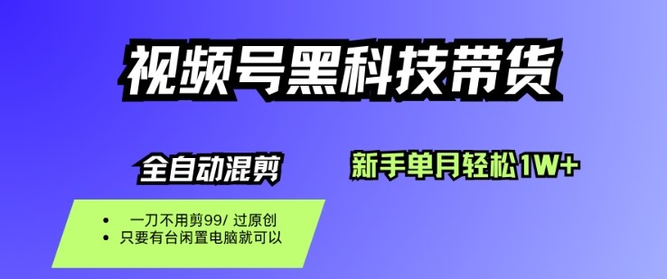 视频号黑科技短视频带货，新手一个月也1W+，纯搬运一刀不用剪，零投入跨境课程-外贸教程-精品网课-电商运营课库课堂