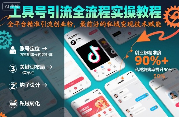工具号引流全流程保姆级实操教程,全平台精准引流创业粉,最前沿的私域变现技术赋能跨境课程-外贸教程-精品网课-电商运营课库课堂