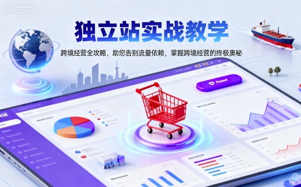 独立站实战教学，跨境经营全攻略，助您告别流量依赖，掌握跨境经营的终极奥跨境课程-外贸教程-精品网课-电商运营课库课堂