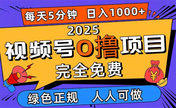 2025视频号0撸项目,5分钟一个号,日入1000+,人人可做跨境课程-外贸教程-精品网课-电商运营课库课堂
