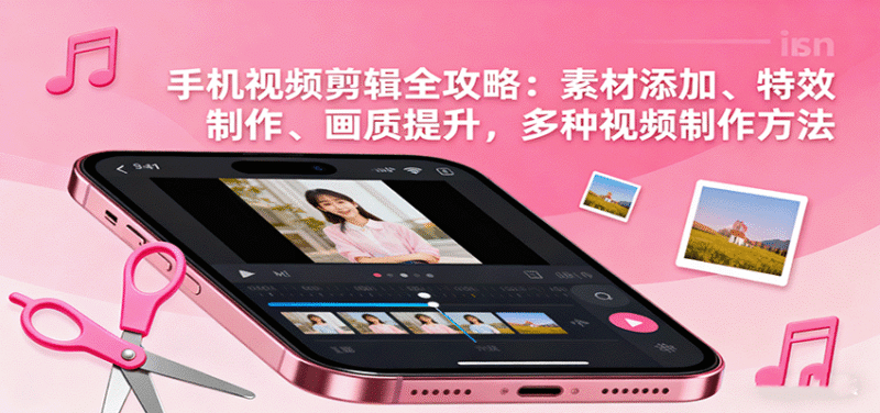 手机视频剪辑全攻略:素材添加、特效制作、画质提升,多种视频制作方法跨境课程-外贸教程-精品网课-电商运营课库课堂