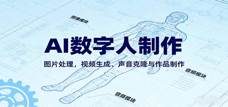 AI永生数字人制作教程：图片处理，视频生成、声音克隆与作品制作跨境课程-外贸教程-精品网课-电商运营课库课堂