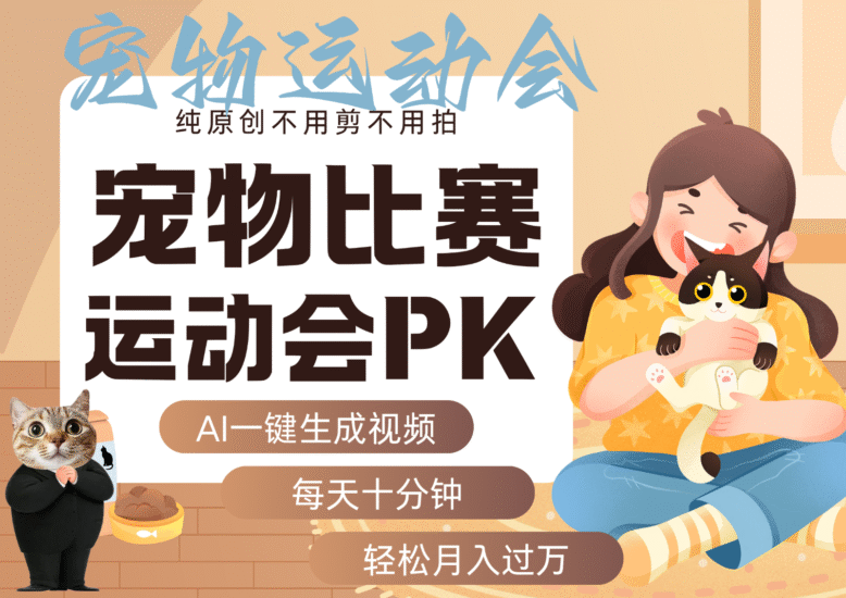 AI萌宠运动员跳水 射击 篮球 足球比赛 每天十分钟 附详细提示词文案库 代替做…跨境课程-外贸教程-精品网课-电商运营课库课堂