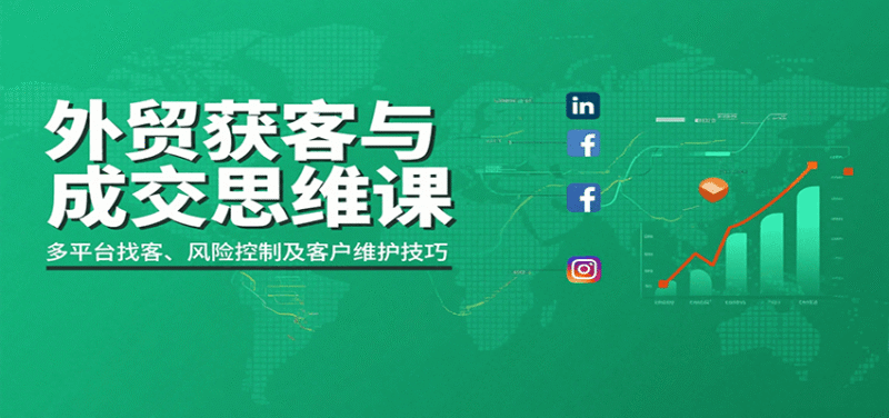 外贸获客与成交思维课:多平台找客、风险控制及客户维护技巧跨境课程-外贸教程-精品网课-电商运营课库课堂