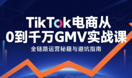 TikTok短视频从入门到精通：运营、带货与变现全攻略跨境课程-外贸教程-精品网课-电商运营课库课堂