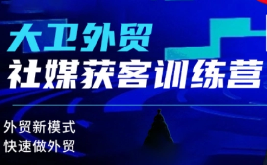 2025大卫外贸社媒获客训练营10月跨境课程-外贸教程-精品网课-电商运营课库课堂