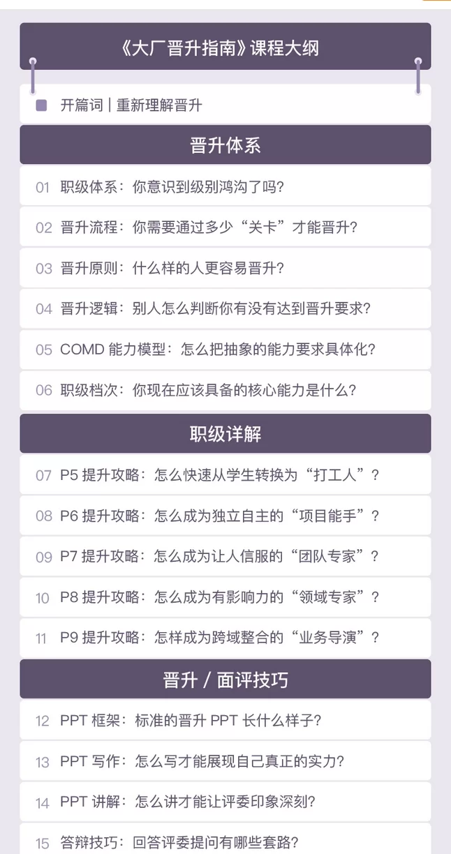 李运华大厂晋升指南前阿里P9技术专家的升职心法